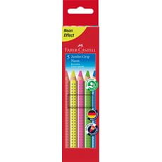 Faber-Castell - Crayons de couleur Grip Neon étui de 5