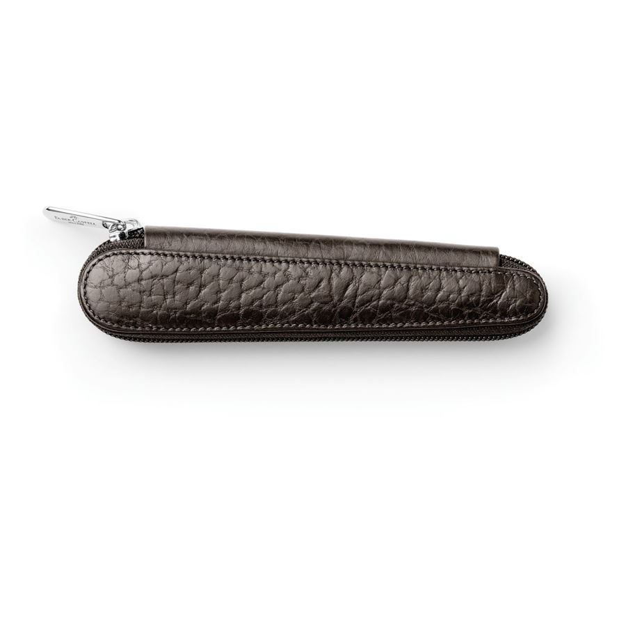 Faber-Castell - Éui à stylo zippé (1 place) - marron grainé