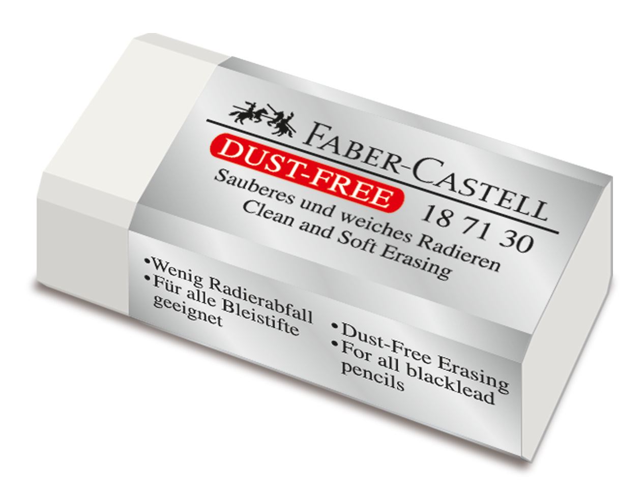 Faber-Castell - Dust-free Radierer, weiß