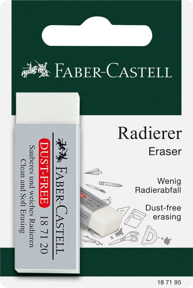 Faber-Castell - Dust-free Radierer, weiss, 1er Set