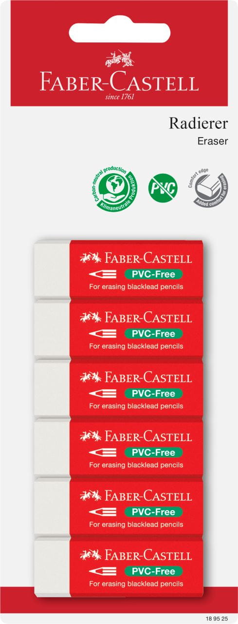 Faber-Castell - Gomme PVC-free 7095-20 6x