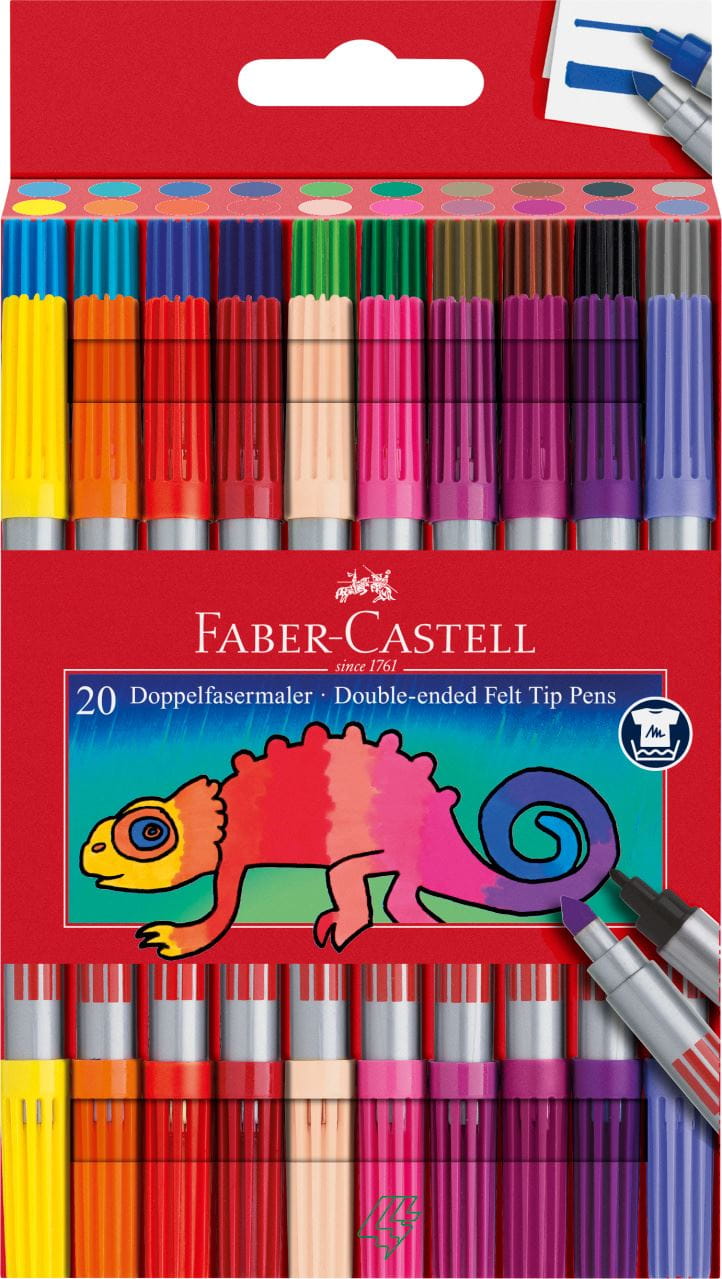 Faber-Castell - Pochette x20 feutres double pointe