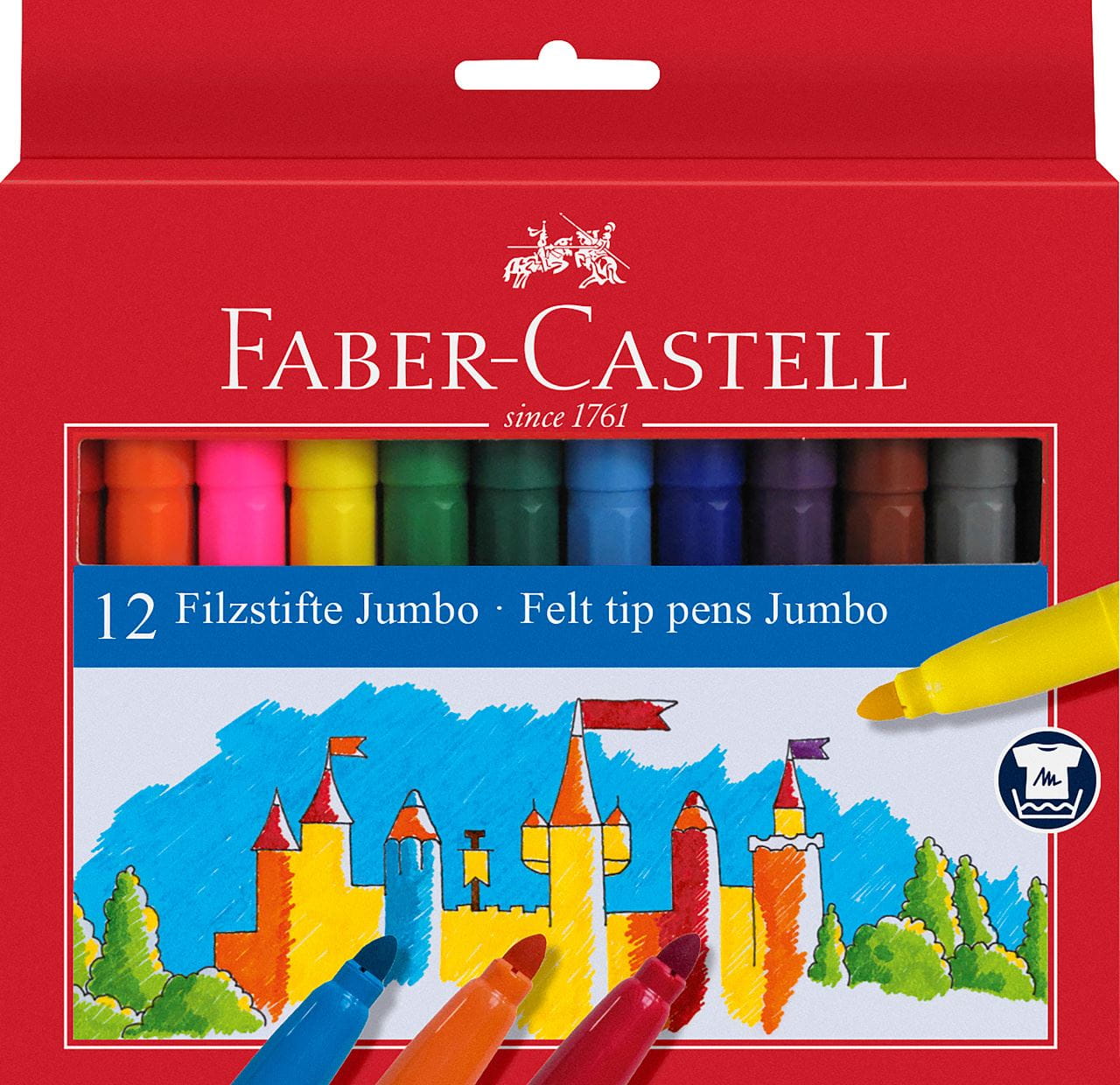 Faber-Castell - Stylo à bille Jumbo Étui en carton 12pcs.