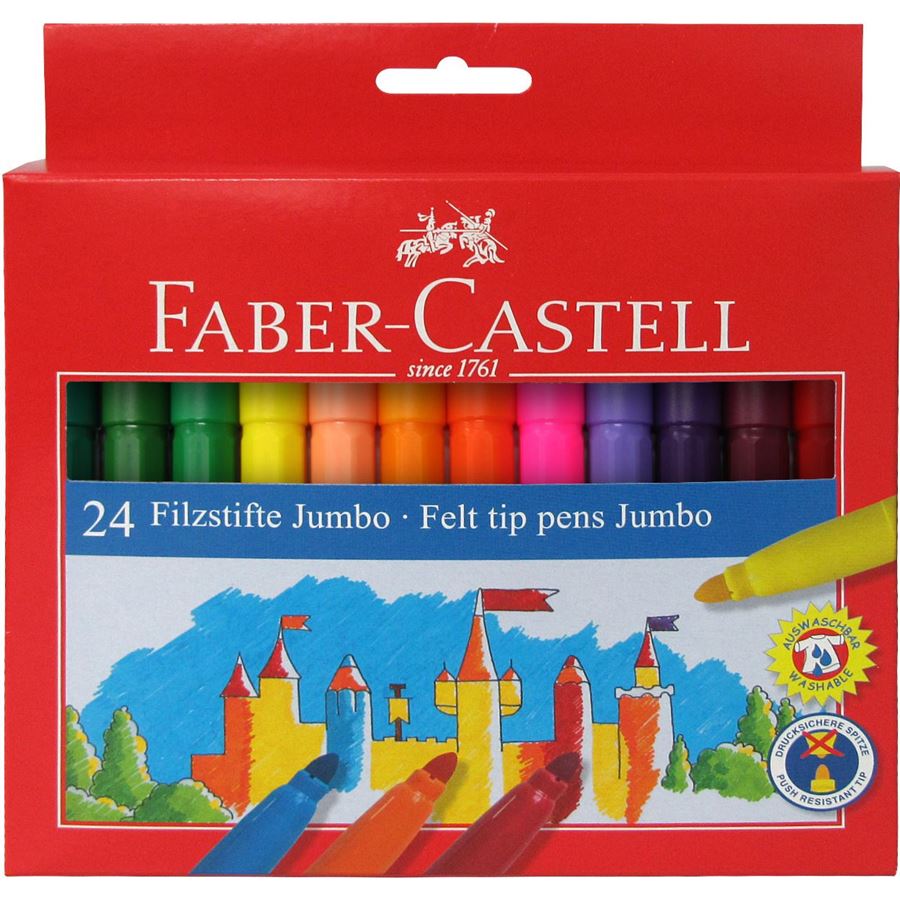 Faber-Castell - Filzstift Jumbo, 24er Kartonetui