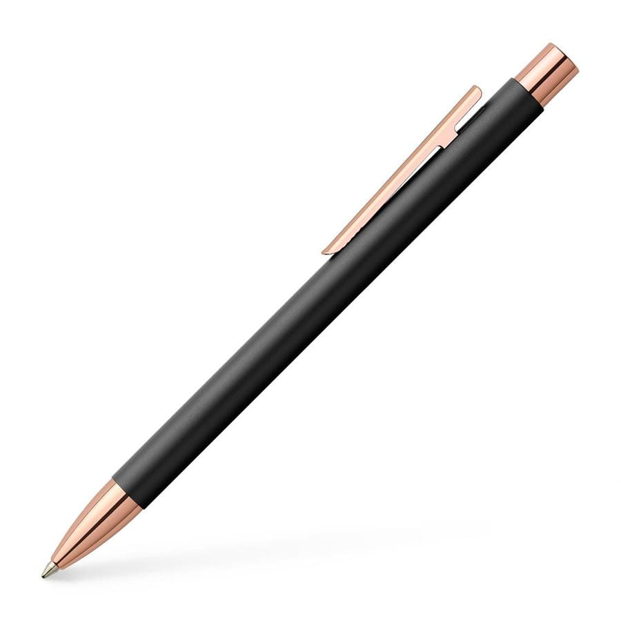 Faber-Castell - Neo Slim Metall Kugelschreiber, schwarz mit rosegold