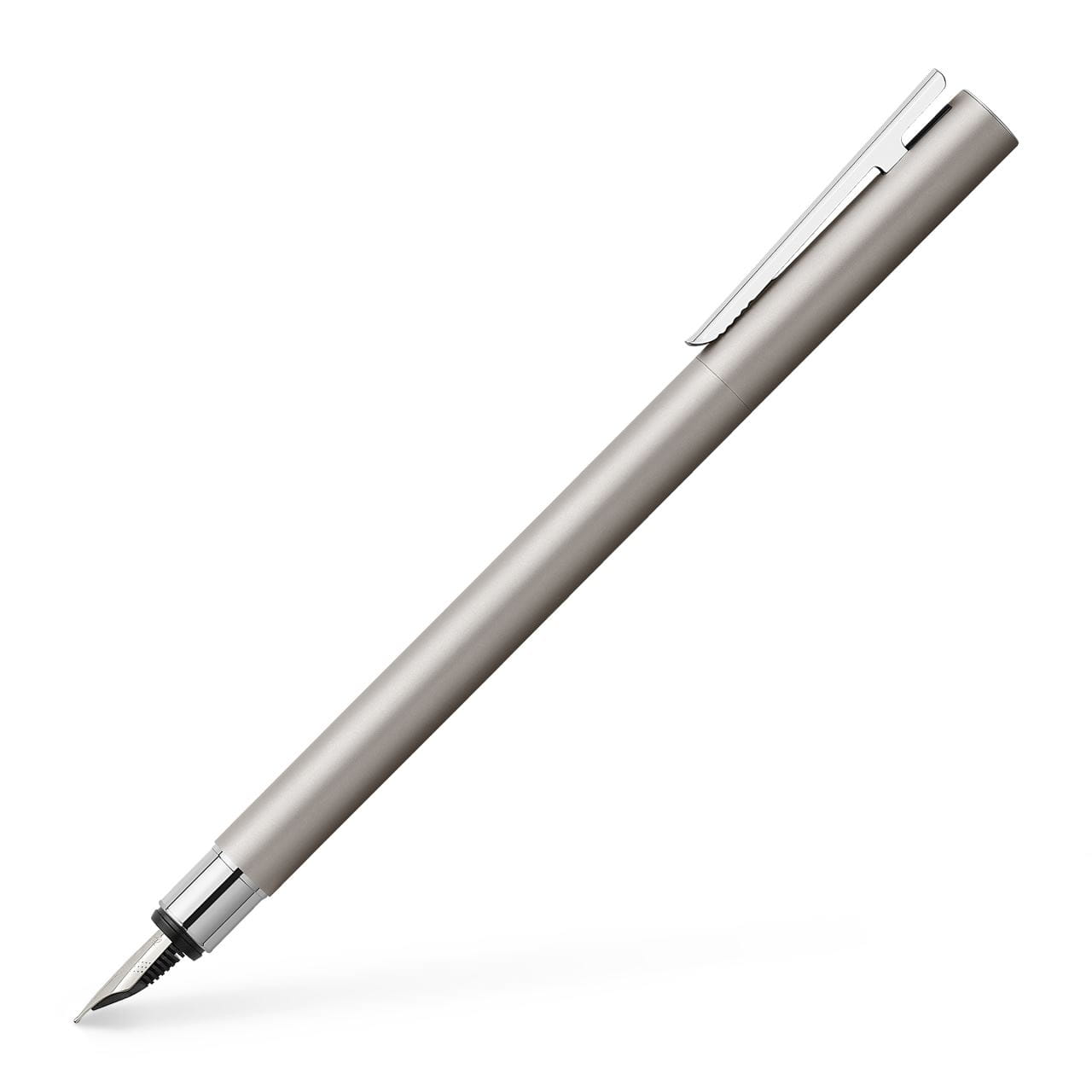 Faber-Castell - Stylo à plume Neo Slim acier inoxydable, mat, extra-fin