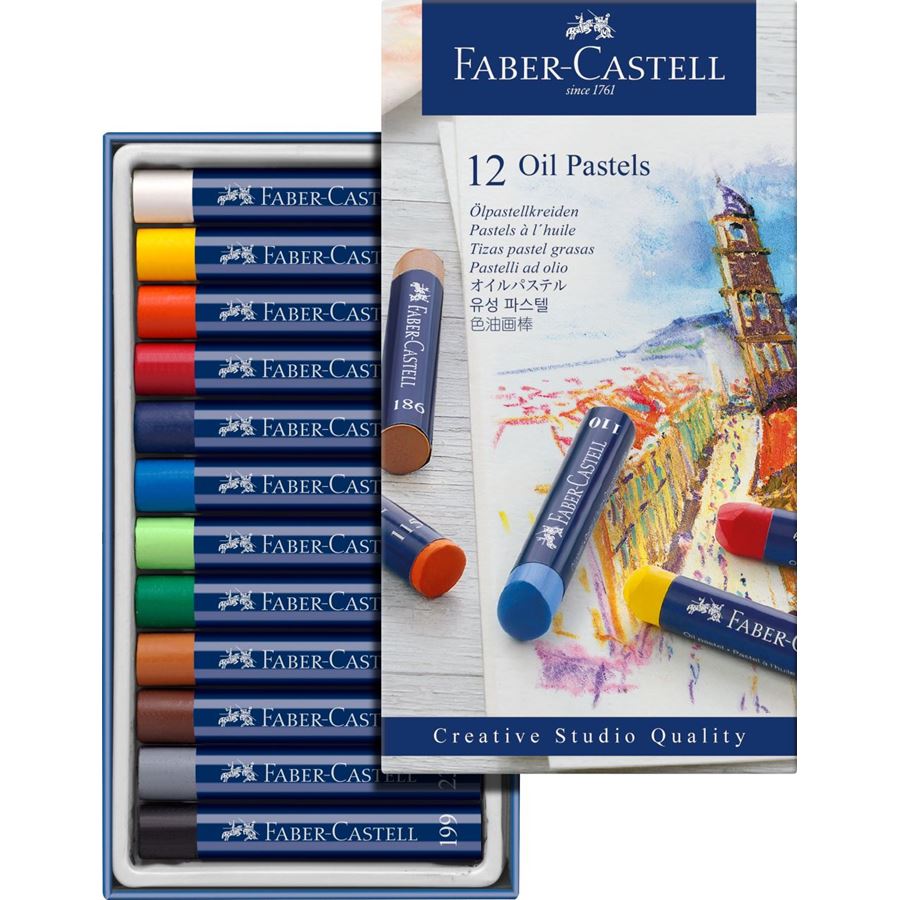 Faber-Castell - Ölpastellkreiden, 12er Etui