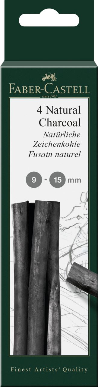 Faber-Castell - Pitt Zeichenkohle Stick, 9-15 mm