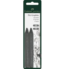 Faber-Castell - Craies graphite Pitt, 2B, 4B, blister