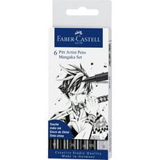 Faber-Castell - Pitt Artist Pen Tuschezeichner, 6er Etui, Mangaka