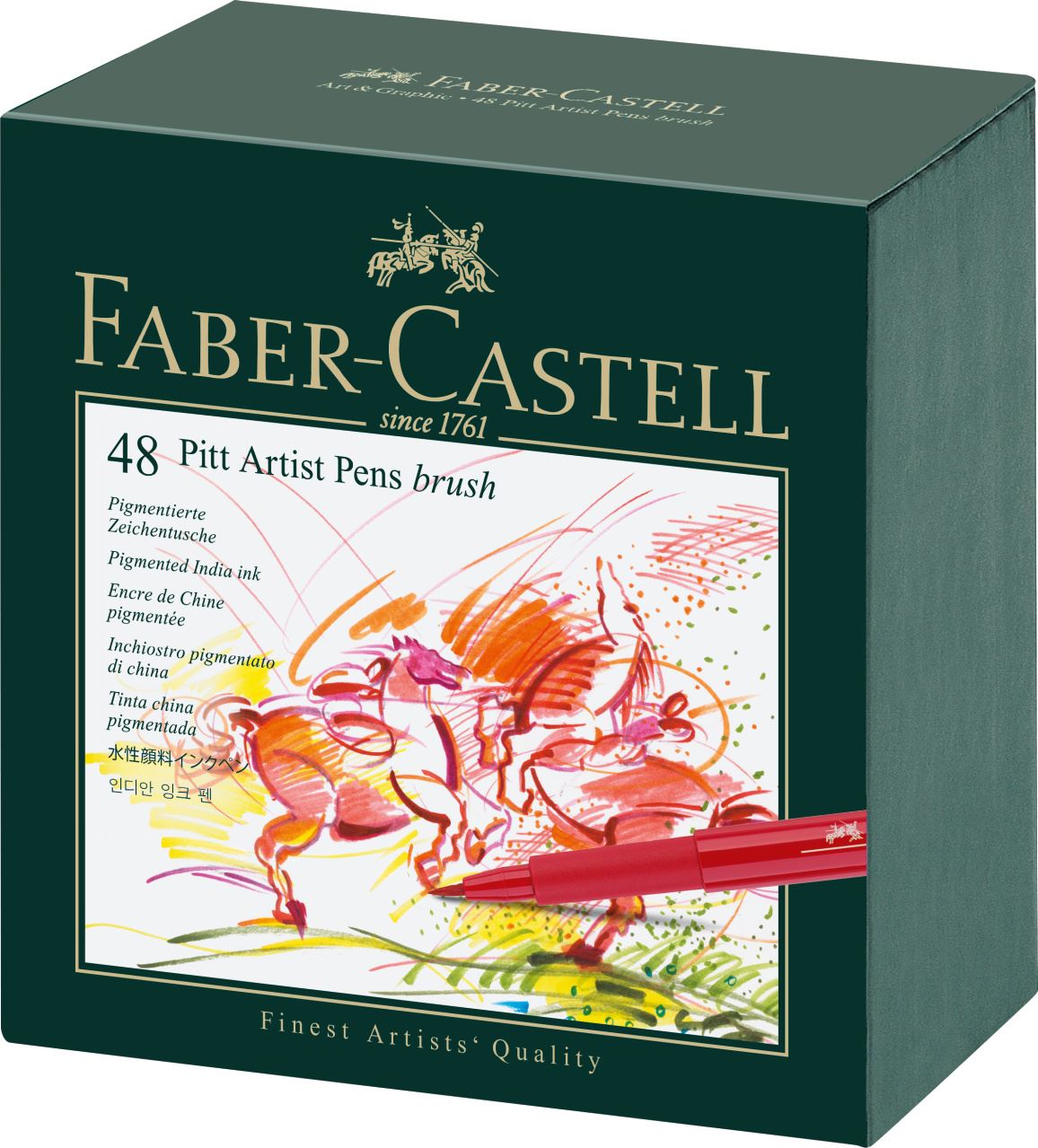 Faber-Castell - Pitt Artist Pen Brush Tuschestift, 48er Atelierbox