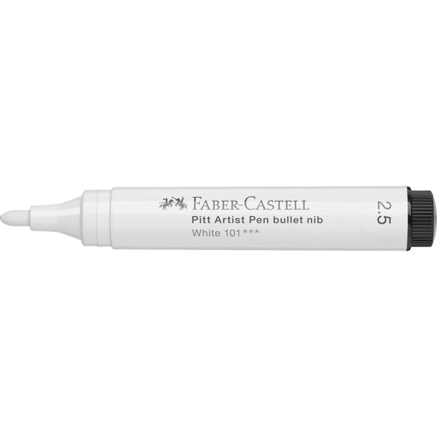 Faber-Castell - Pitt Artist Pen Rundspitze 2.5 Tuschestift, weiß