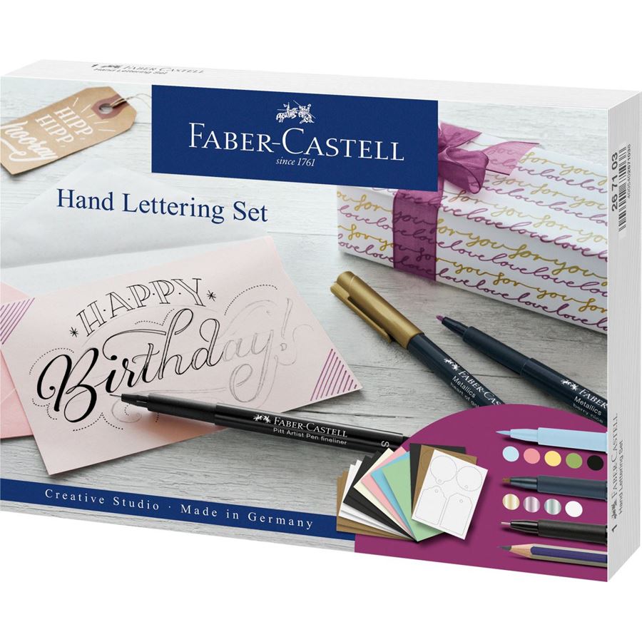 Faber-Castell - Hand Lettering - Set créatif, 12 pièces