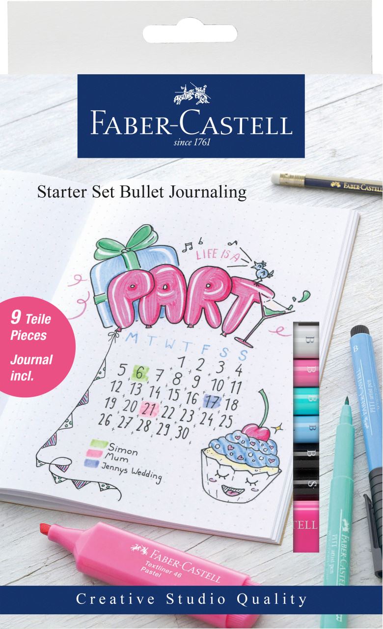Faber-Castell - Set Bullet Journaling pour débutants, 9 pièces