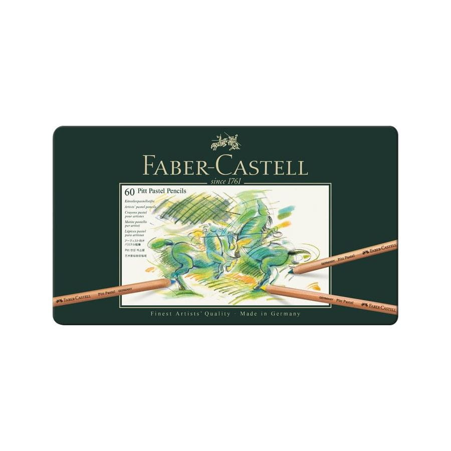 Faber-Castell - Crayon Pitt Pastel boîte métal de 60 pièces
