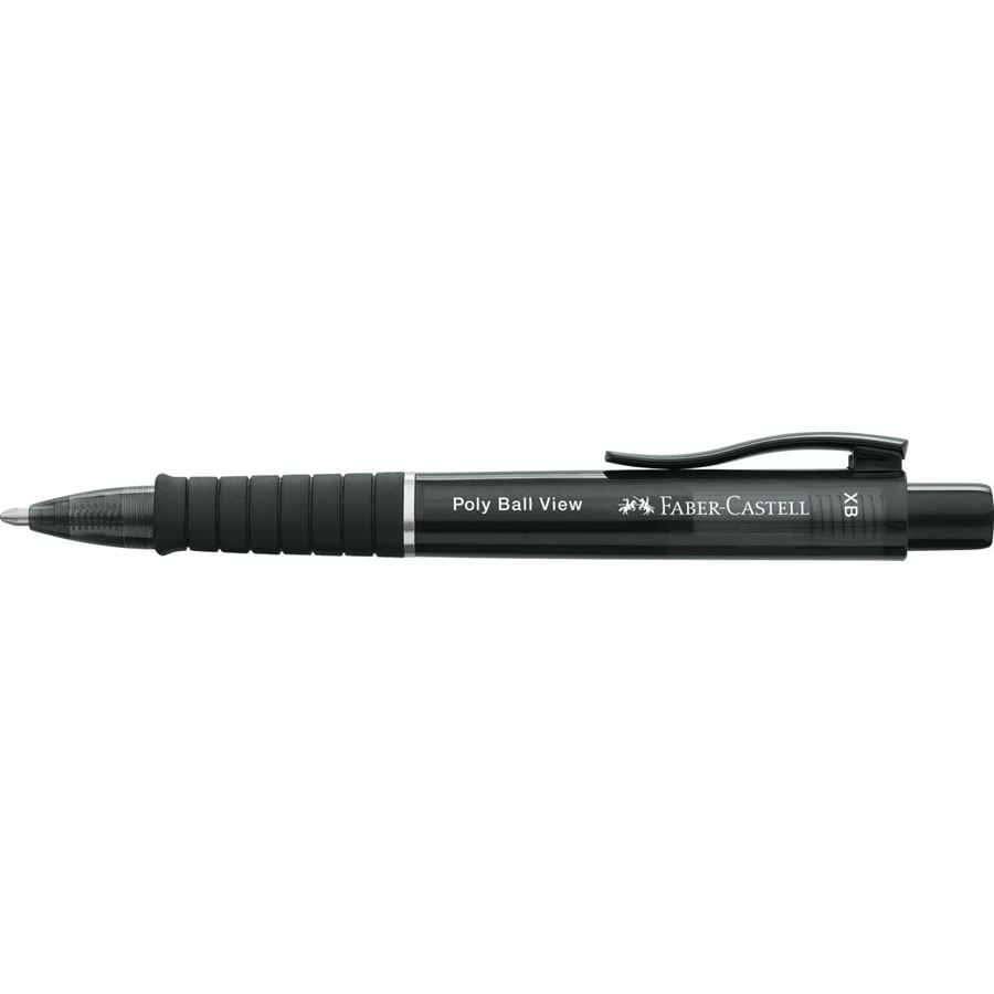 Faber-Castell - Stylo-bille Poly Ball View, XB, noir