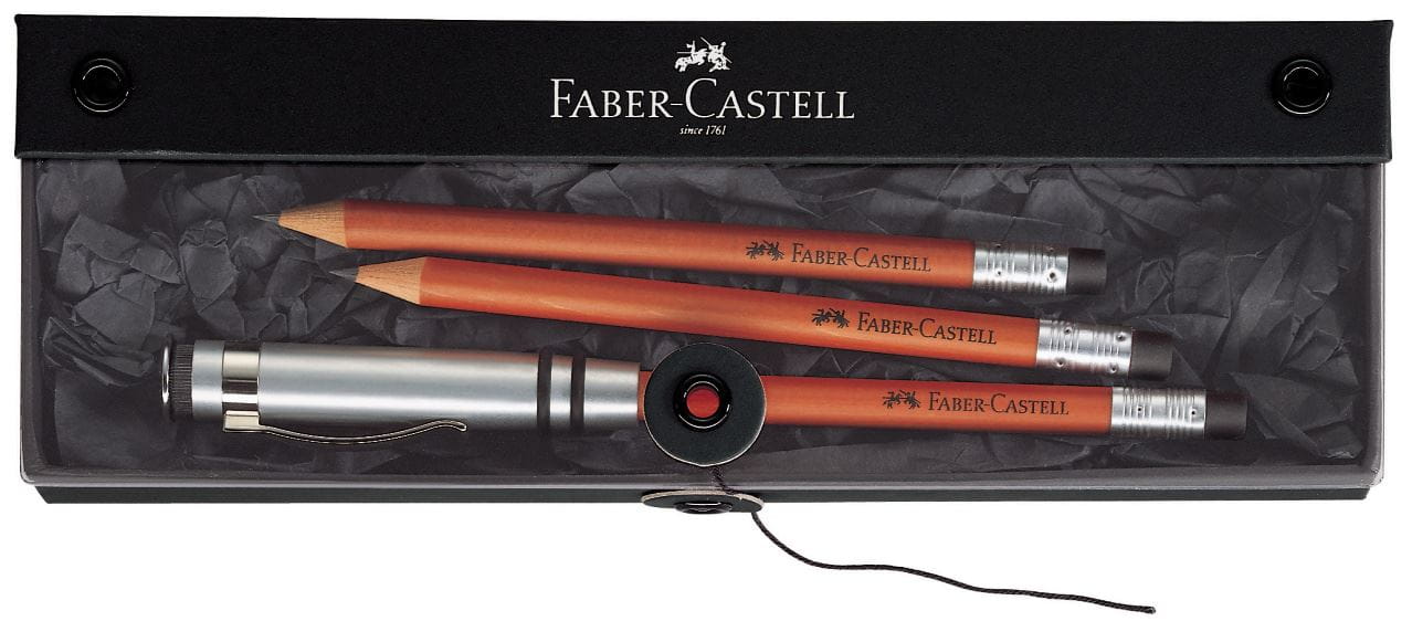 Faber-Castell - Perfekter Bleistift Fine Writing Geschenkset, rotbraun 3-tlg