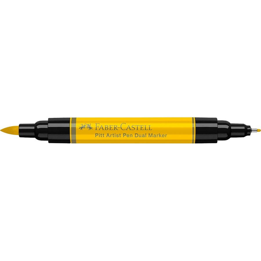 Faber-Castell - Feutre Pitt Artist Pen Double Pointe, jaune cadmium