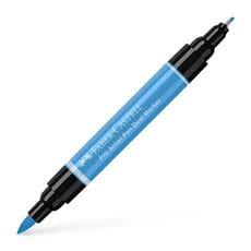 Faber-Castell - Feutre Pitt Artist Pen Double Pointe, bleu smalt