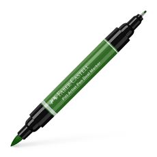 Faber-Castell - Feutre Pitt Artist Pen Double Pointe, vert permanent olive