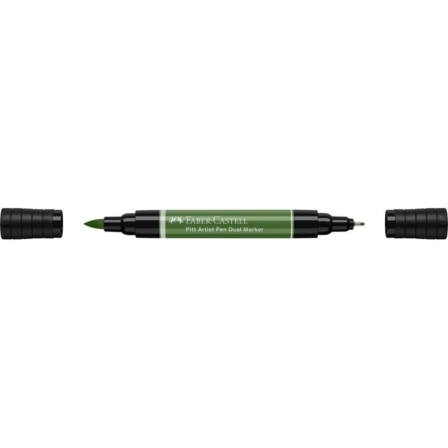 Faber-Castell - Pitt Artist Pen Dual Marker Tuschestift, chromox.grün stumpf