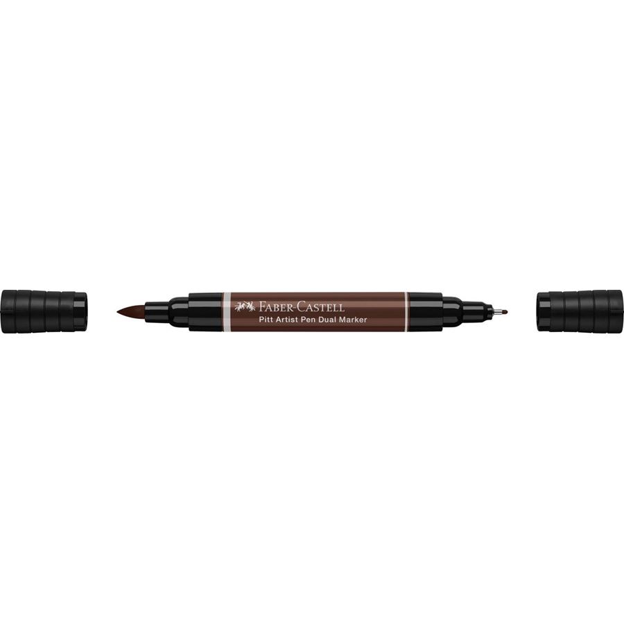Faber-Castell - Pitt Artist Pen Dual Marker Tuschestift, sepia dunkel