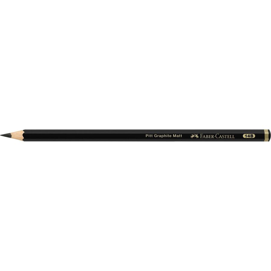 Faber-Castell - Crayon graphite Pitt Graphite Matt, 14B