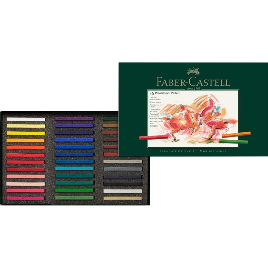 Faber-Castell - Craie pastel Polychromos boîte de 36