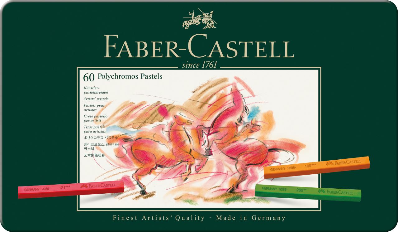 Faber-Castell - Craie pastel Polychromos boîte métal de 60