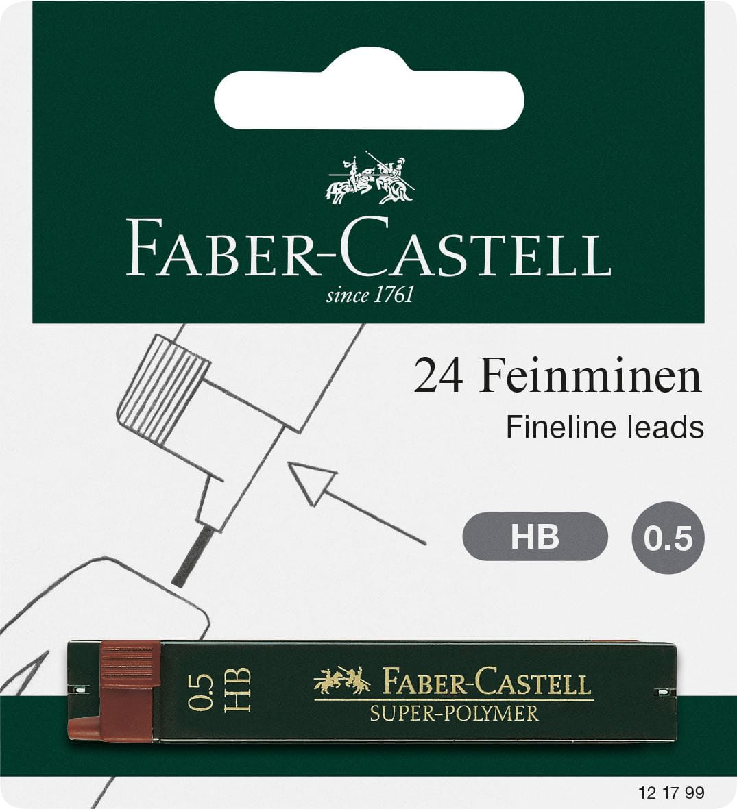 Faber-Castell - Super-Polymer Feinmine, HB, 0.5 mm, 2er Set