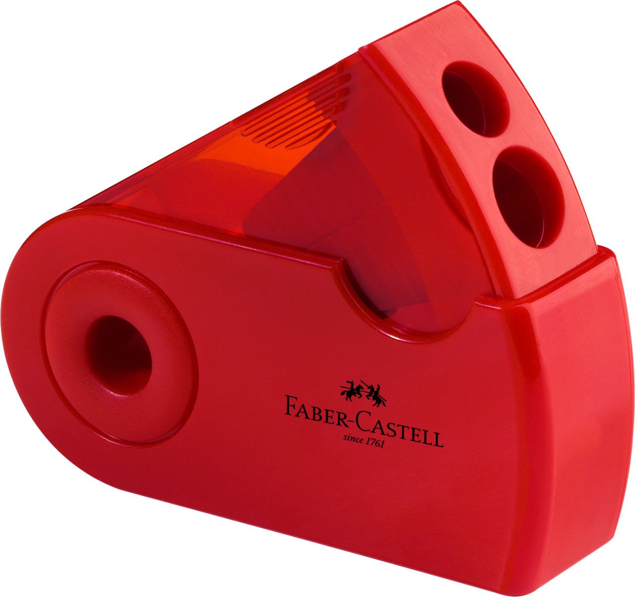 Faber-Castell - Sleeve Doppelspitzdose, rot/blau, sortiert