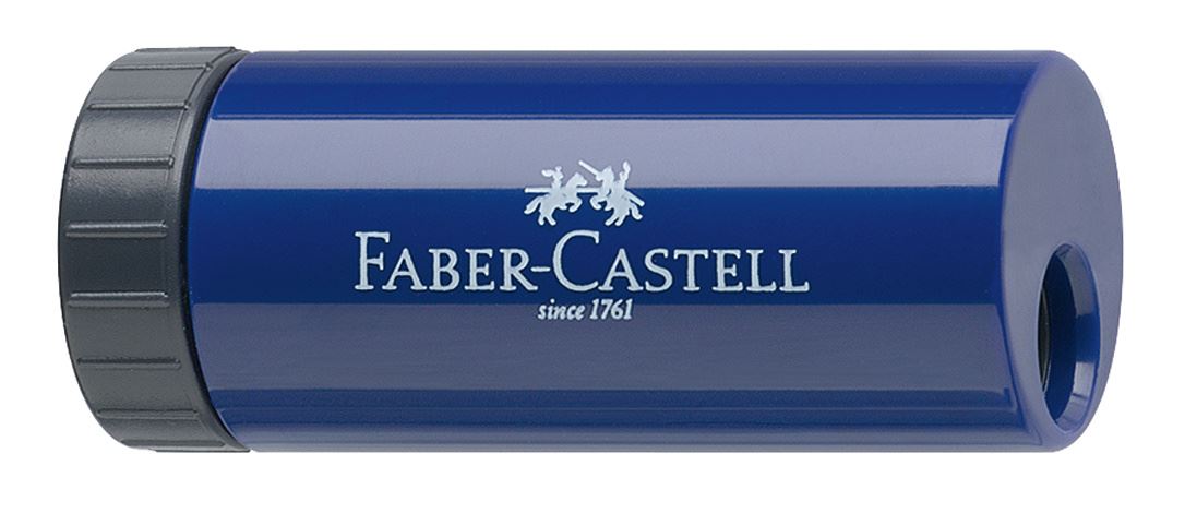 Faber-Castell - Einfachspitzdose, brombeer/blau, farbig sortiert