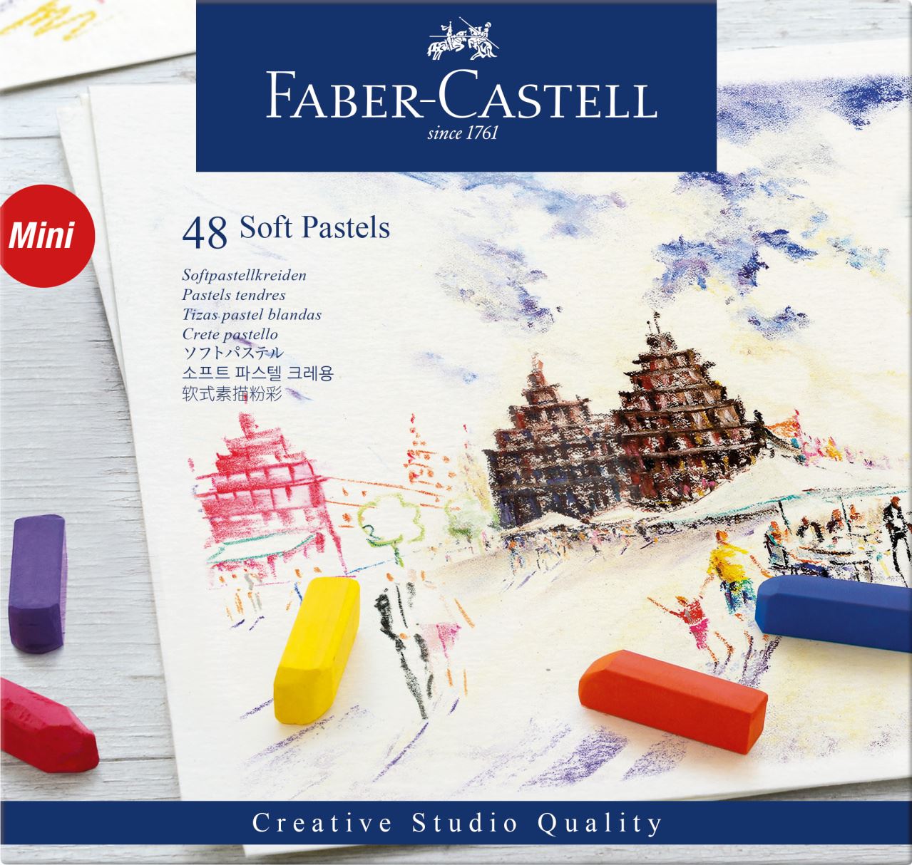 Faber-Castell - Softpastellkreiden mini, 48er Etui