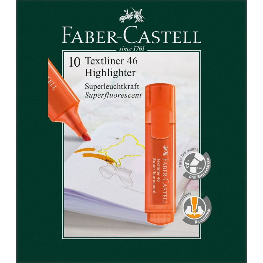 Faber-Castell - Surligneur Textliner 1546 orange
