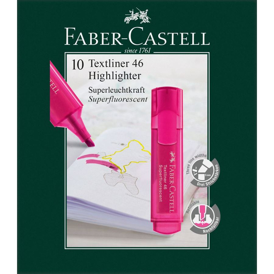Faber-Castell - Surligneur Textliner 1546 rose