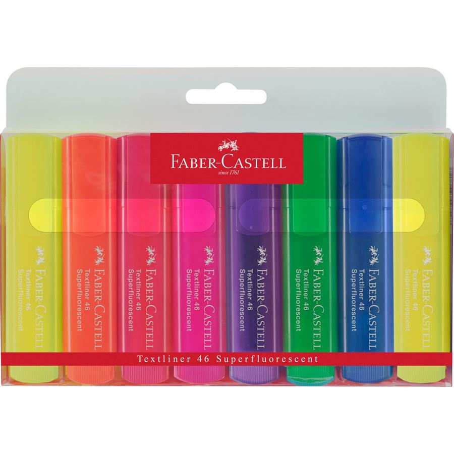 Faber-Castell - Textliner 46 Superflourescent, 8er Etui