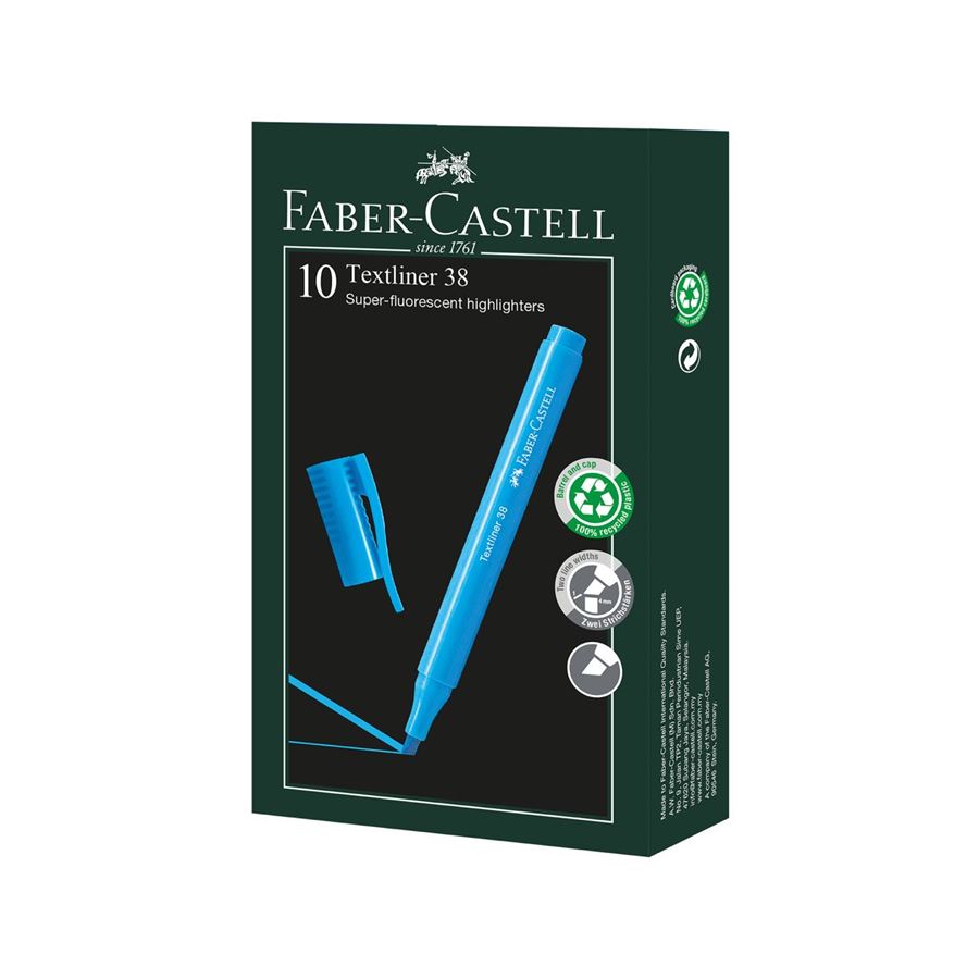Faber-Castell - Surligneur fluorescent bleu