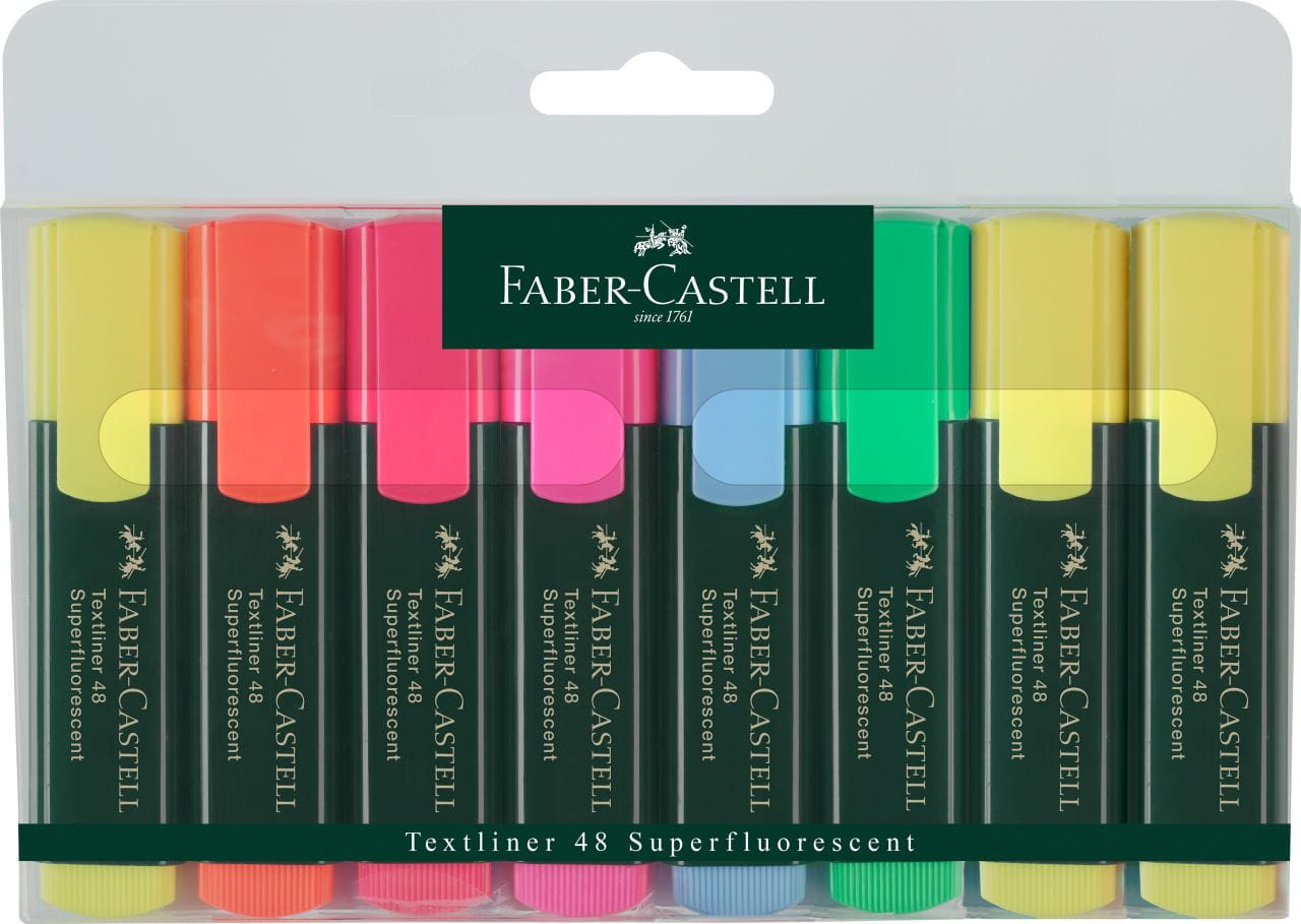 Faber-Castell - Textliner 48 Superfluorescent, 8er Etui