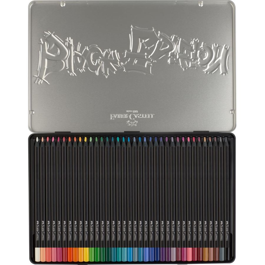 Faber-Castell - Crayons de couleur Black Edition 36x