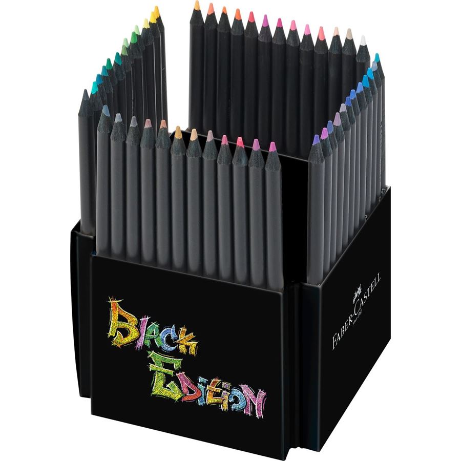 Faber-Castell - Crayons de couleur Black Edition 50x