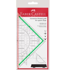 Faber-Castell - Équerre, grand format, avec poignée, 20 cm