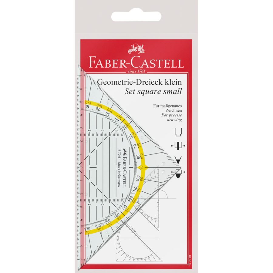 Faber-Castell - Équerre, petit format, 14 cm