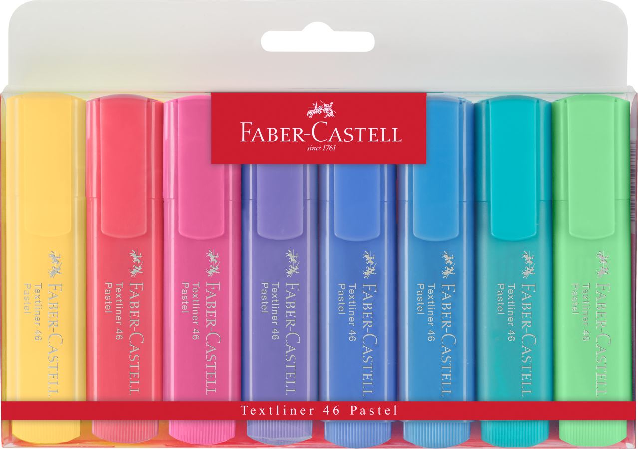 Faber-Castell - Textliner 46 Pastell, 8er Etui